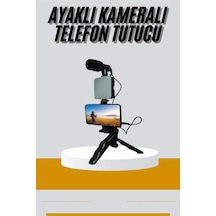 Tripod - 303 - Telefon Tutucu Kumandalı Mikrofon Led Işık Vlog - Aconcept - Video Kayıt