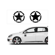 Oto Sticker Off Road Us Army Star Sticker Seti 2 Adet Asker Arma