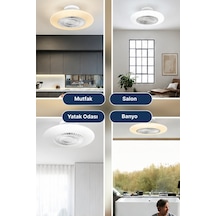 Dlc Nord 60cm Kumandalı Led Tavan Vantilatörü Beyaz Dlc Nord 60cm Kumandalı Led Tavan Vantilatörü Beyaz