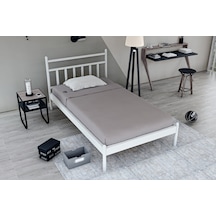 Metalia Gm 230 Lima Beyaz Tek Kişilik Karyola 90X190