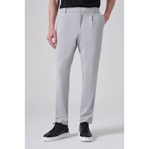 Morven Erkek Gri Trend Çizgili Slim Fit Pantolon 25ms003043100 Gri