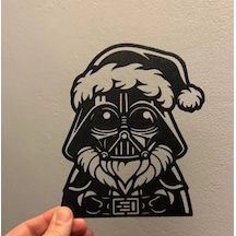 Star Wars Darth Vader Noel Baba Tasarımlı Duvar Dekoru - 3d Yazıcı Baskı Dekoratif Tablo