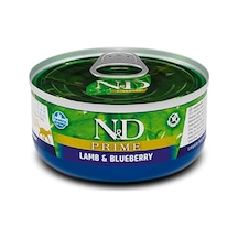N&D Prime Tahılsız Kuzulu Yaban Mersinli Yetişkin Kedi Konservesi 70 G
