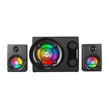 Rampage Rms-g8 Antares 2+1 25w Bluetooth+usb-sd-fm Rainbow Siyah Led Işıklı Gaming Speaker Hoparlör