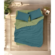 Cotton Box Plain Tek Kişilik Nevresim Takımı Petrol-yeşil