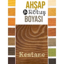 Ahşap Rötuş Boyası - Kestane - 25ml , Fırçalı Cam Şişede Mobilya Masa Sandalye Sehpa Çizik Onarıcı