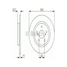 Bosch 0986479656 Fren Aynası Düz Arka Toyota Avensis 09-290x5 4243105070