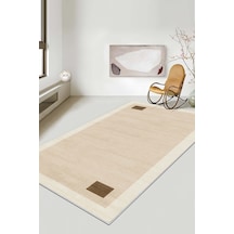 West Home Makinede Yıkanabilir Kaymaz Taban Leke Tutmaz Bej Salon Halısı Mutfak Halısı Ve Yolluk 607 Beige