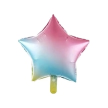 Gökkuşağı Yıldız Folyo Balon - 18 Inç 45 Cm - Yıldız