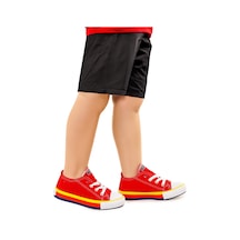 Kiko Kids Tinna Bağcıklı Erkek Çocuk Keten Spor Ayakkabı Kırmızı