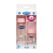 Baby Time Bt207 Cam Biberon 3'lü Pembe Set
