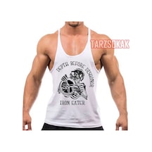 Tarzsokak Gym Tank Top Fitness Sporcu Atleti Gym108 Beyaz