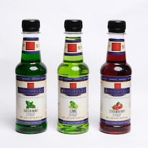 Simonelli 3'lü Şurup Seti Lime + Çilek + Nane Kahve Ve Kokteyl Şurubu 3x250ml Diğer