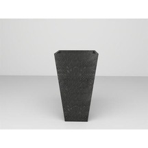 Nuano Consept Konik Serisi Köşeli Saksı Siyah 40x75