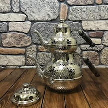 Bal Peteği Modelli Bakır Çaydanlık, B15152 Gümüş