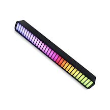 Rgb Ses Kontrol Ritim Işığı 32 Bit Göstergeli Sesle Araba/pc/tv/oda/masaüstü Için Renkli Led Işık