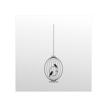 Folyo Sticker Kuş Kafesi Adkpquy762 130cm Uzunluk Siyah