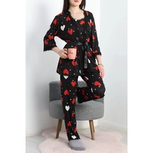 Seka Pegasus Üçlü Pijama Takımı Kırmızıbenek - 66666.1287. Çok Renkli