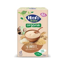 Hero Baby Organi K 5 Tahıllı Mama 6+ Ay 200 G 6'li Avantaj Paketi Mıchu