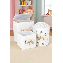 Tr Baby Dolap İçi Organizer Saklama Sepeti 3lü Set, Prn3set