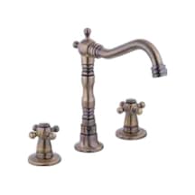 Antik Pirinç Lüx Ankastre 3 Delikli Koç Kuğu Lavabo Bataryası