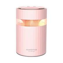 Sessiz Çift Püskürtmeli Usb Nemlendirici, 900ml Kapasite, Gece Işığı, Seyahat Ve Ofis İçin, Pembe