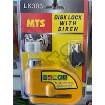 Mts Alarmlı Disk Kilit Çelik Sarı