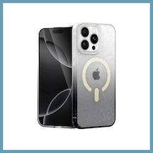Bezos İphone 15 Pro Max Uyumlu Pummel Shiny Magsafe Kapak - Siyah Mbt06
