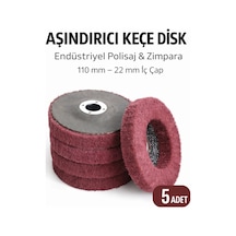 Senbang Aşındırıcı Keçe Disk 110 Mm 22 Mm İç Çap Endüstriyel Polisaj Ve Zımpara Diski 5 Adet