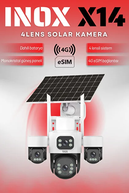 Inox-x14 Speed Dome Full Hd 3 Mp Solar Gece Görüşlü Güvenlik Kamerası