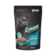 Crocus Pouch Kısırlaştırılmış Tahılsız Somonlu Yetişkin Kedi Maması 85 G