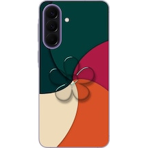 Samsung Galaxy A57 Uyumlu Modern Yonca Renkleri Baskılı Silikon Kılıf Renkli