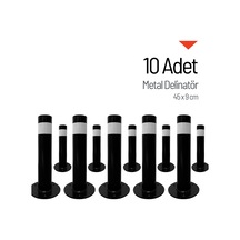 10'lu Metal Delinatör, Metal Duba Seti 45 X 9 Cm-3638