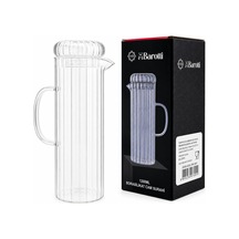 Barotti Dmr-9794 Cam Sürahi Ve Borosilikat 1200ml Cam Kapaklı - 12'li Paket