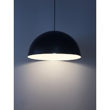 Mylights Retro Mat Siyah Içi Beyaz Metal Sarkıt Avize Rustik Av