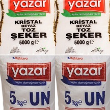 Yazar Kristal Toz Şeker 2 x 5 KG + Yazar Pastalık Böreklik Un 2 x 5 KG