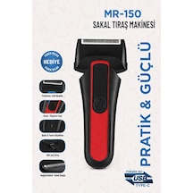 Jasper Mr-150 Kırmızı Şarjlı Yedek Başlıklı Sakal Tıraş Makinesi Erkek Kişisel Bakım Sinekkaydı Tıraş