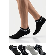 Kardeşler Çorap Erkek Pamuklu Çok Renkli Patik Çorap 4'lü Paket Çok Renkli - 854021820 Çok Renkli
