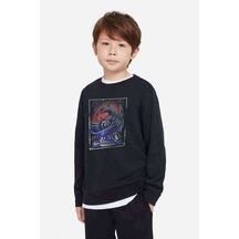 Tshirthane Metaallica Gran Rapids Metal Rock Baskılı Unisex Çocuk Sweat Siyah