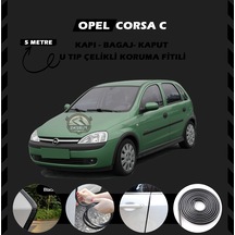 Opel Corsa C Oto Araç Kapı Koruma Fitili 5metre Parlak Siyah Renk