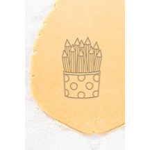 Kalem Kutusu Kurabiye Kalıbı, Hamur Şekillendirici Beyaz