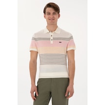 U.S. Polo Assn. Erkek Slim Fit Polo Yaka Vizon Tişört 50299410-VR052