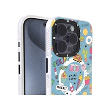 BuffiPhone Uyumlu 15 Pro Magkit Desenli Kılıf