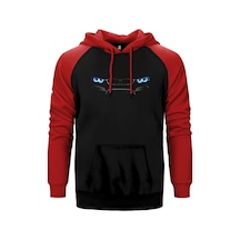 Bmw M4 Series Blue Kırmızı Renk Reglan Kol Kapşonlu Sweatshirt Kırmızı