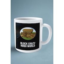 Block Crazy Robo World Mobil Oyun Baskılı Kupa Bardak Çift Taraflı Baskı Kişiye Özel Model 5 Çok Renkli