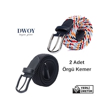 Dwoy Elastik Örgü Kemer 2'li Set-783 Çok Renkli