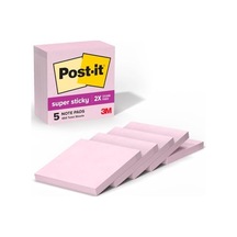 Süper Yapışkan Notlar, 5 Yapışkan Not Kağıdı, 7,6 X 7,6 Cm, Okul Malzemeleri, Ofis Ürünleri, Dikey Yüzeyler, Monitörler, Duvarlar Ve Pencereler İçin Yapışkan Notlar, Pink Salt