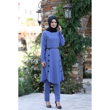 İbrahim Burak Etiler Collection Pileli Takım Elbise Mc0035 İndigo