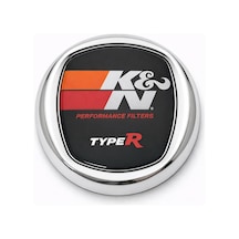 Mega Oto Market K&n Performance Type R 8x8 Cm 3d Metal Oto Amblem Krom Çerçeveli Universal Araç Logosu 1 Adet