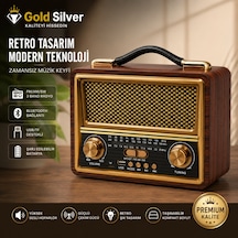 Gold Silver Gs-1335 Retro Tasarım Bluetooth Şarjlı Nostalji Radyo